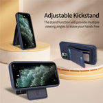 BETOPNICE For iPhone 11 Pro Max Magnetic Case  RFID Blocking Leather Phone Back Cover with Detachable Card Bag