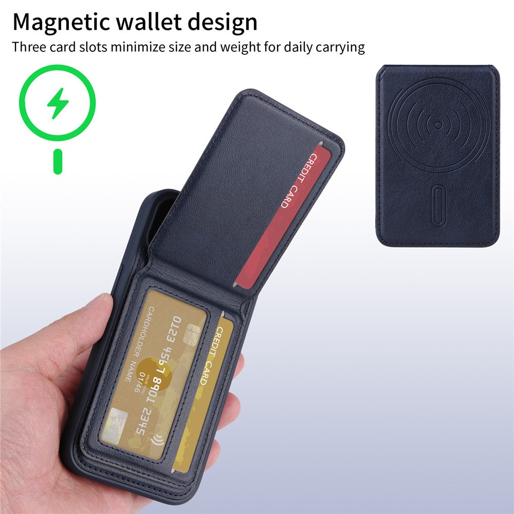 BETOPNICE For iPhone 11 Pro Max Magnetic Case  RFID Blocking Leather Phone Back Cover with Detachable Card Bag