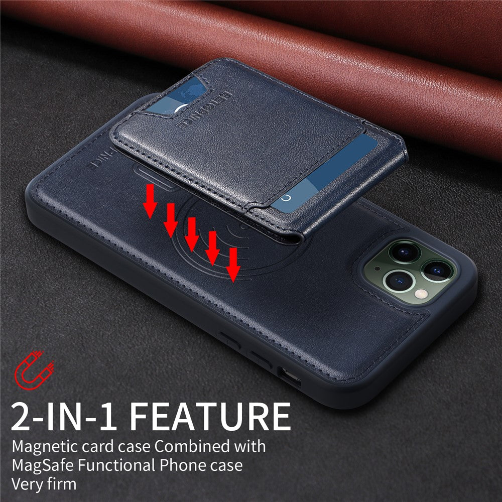 BETOPNICE For iPhone 11 Pro Max Magnetic Case  RFID Blocking Leather Phone Back Cover with Detachable Card Bag