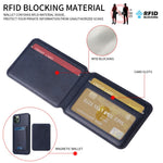 BETOPNICE For iPhone 11 Pro Max Magnetic Case  RFID Blocking Leather Phone Back Cover with Detachable Card Bag