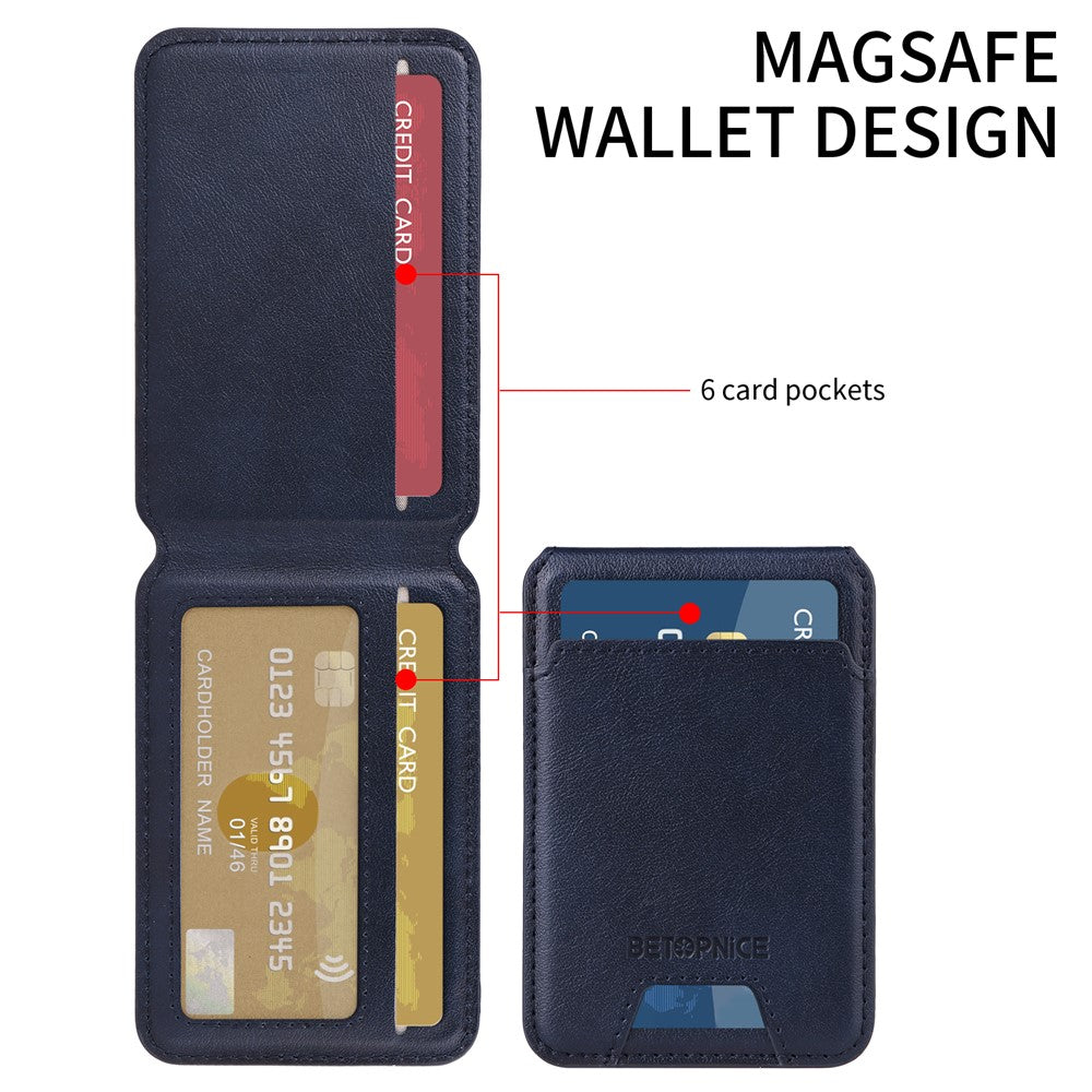 BETOPNICE For iPhone 11 Pro Max Magnetic Case  RFID Blocking Leather Phone Back Cover with Detachable Card Bag