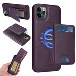 BETOPNICE For iPhone 11 Pro Max Magnetic Case  RFID Blocking Leather Phone Back Cover with Detachable Card Bag