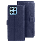 IDEWEI for Honor X8 5G PU Leather Case Crazy Horse Textured Wallet Stand Shockproof TPU Magnetic Closure Phone Cover