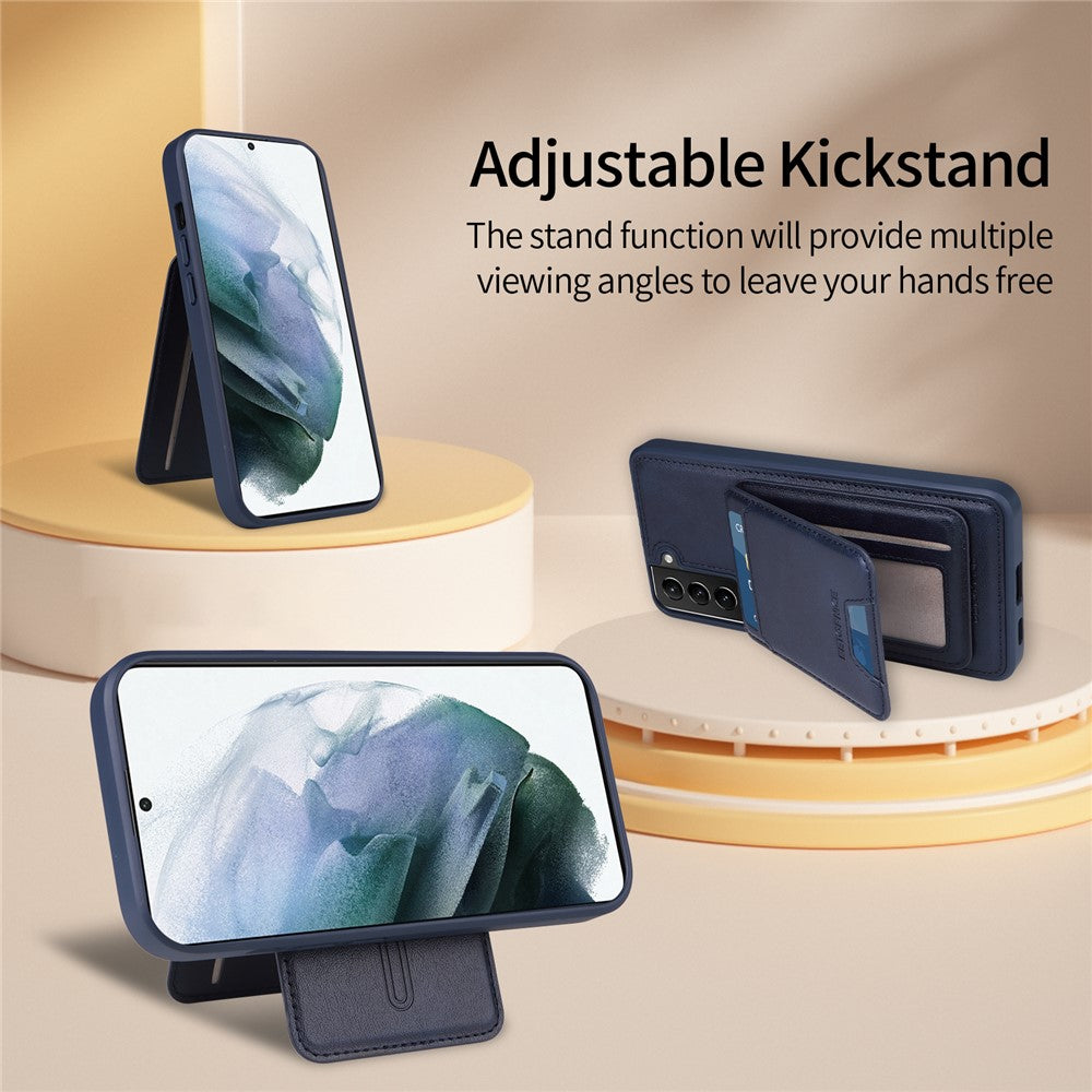 BETOPNICE til Samsung Galaxy S21+ 5G Magnetisk Etui RFID-blokerende Læder Telefoncover med Aftagelig Korttaske