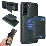 BETOPNICE til Samsung Galaxy S21+ 5G Magnetisk Etui RFID-blokerende Læder Telefoncover med Aftagelig Korttaske