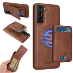 BETOPNICE til Samsung Galaxy S21+ 5G Magnetisk Etui RFID-blokerende Læder Telefoncover med Aftagelig Korttaske