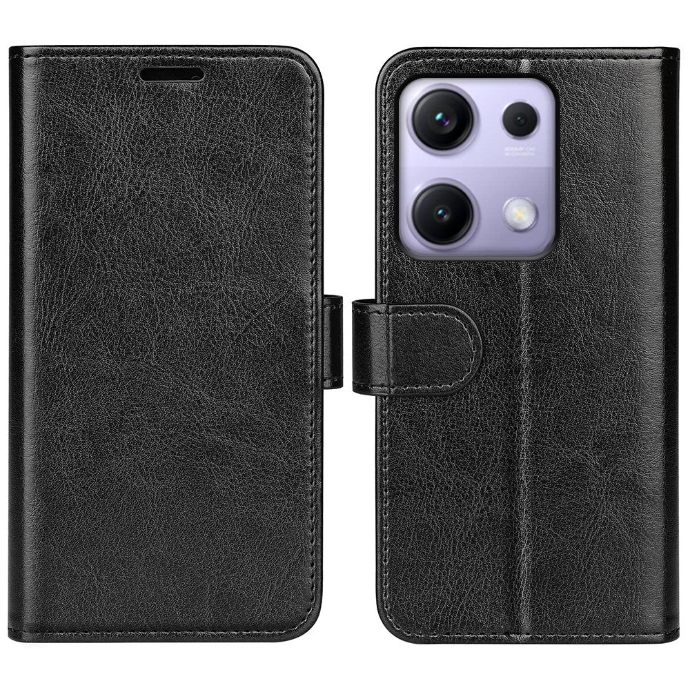 For Xiaomi Redmi Note 14S 4G Case Crazy Horse Texture Stand Leather Phone Cover