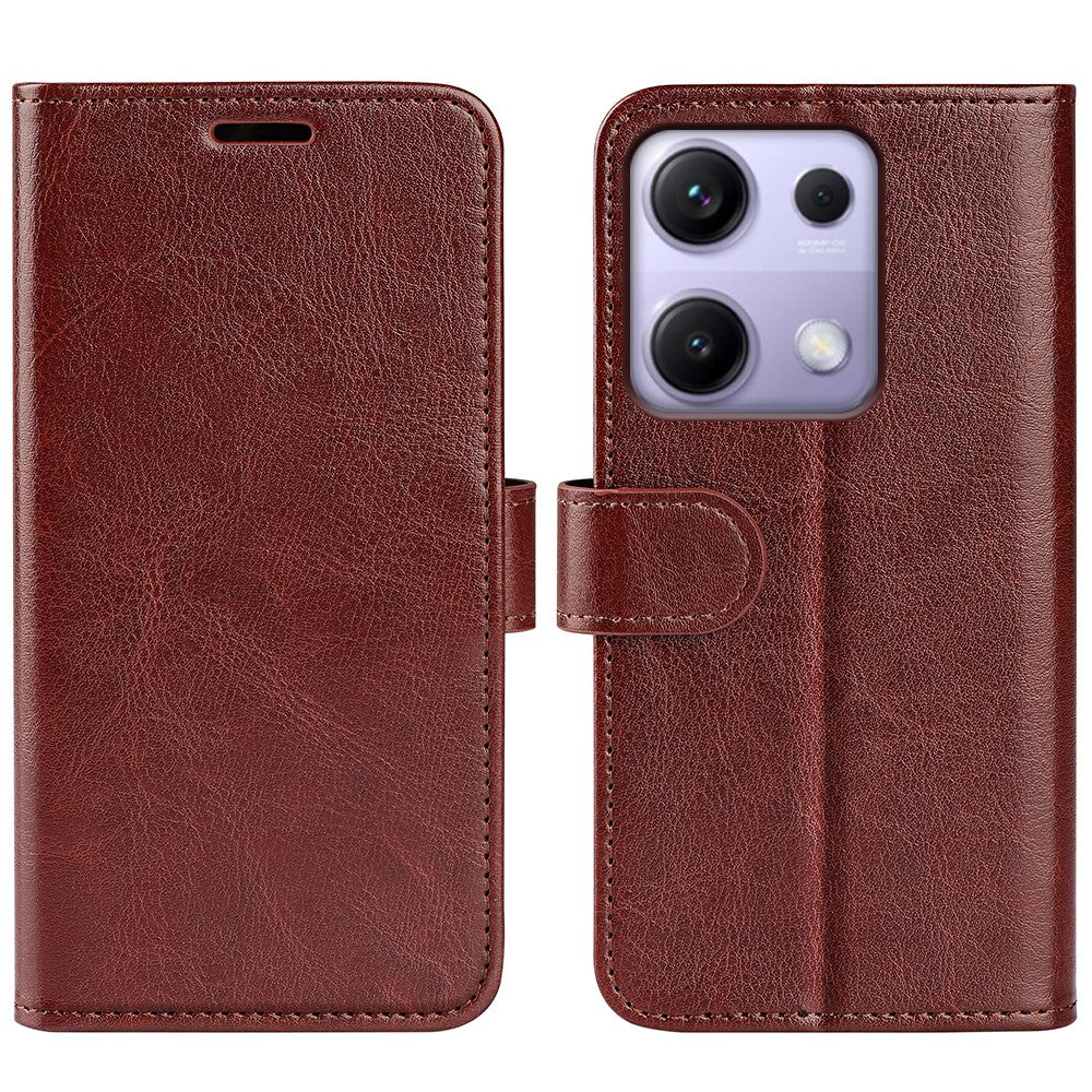 For Xiaomi Redmi Note 14S 4G Case Crazy Horse Texture Stand Leather Phone Cover