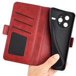 For Xiaomi Redmi K80 Pro 5G Case Calf Texture Leather Wallet Phone Cover