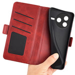 For Xiaomi Redmi K80 5G Case Calf Texture Leather Wallet Phone Cover