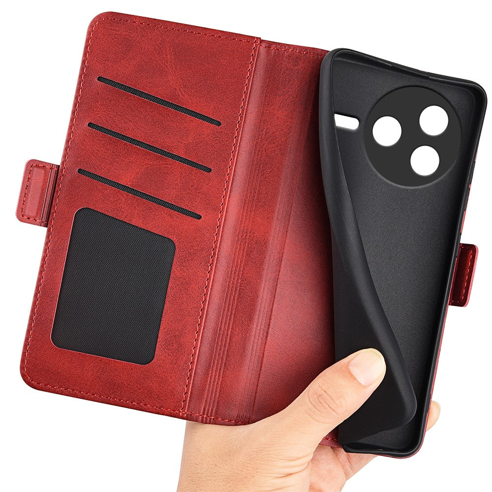 For Xiaomi Redmi K80 5G Case Calf Texture Leather Wallet Phone Cover