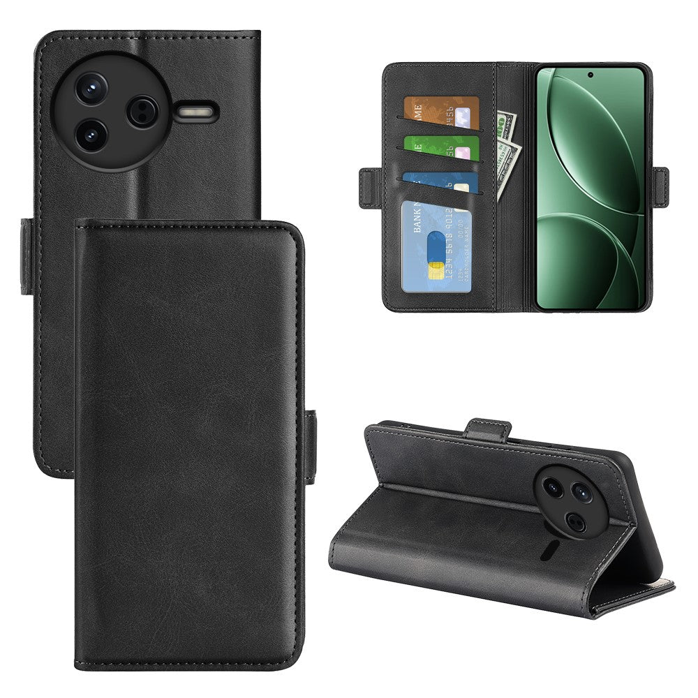 For Xiaomi Redmi K80 5G Case Calf Texture Leather Wallet Phone Cover
