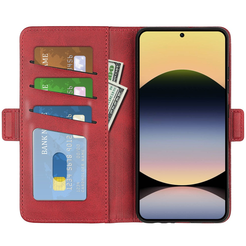 For Xiaomi Redmi Note 14S 4G Case Calf Texture Leather Wallet Phone Cover