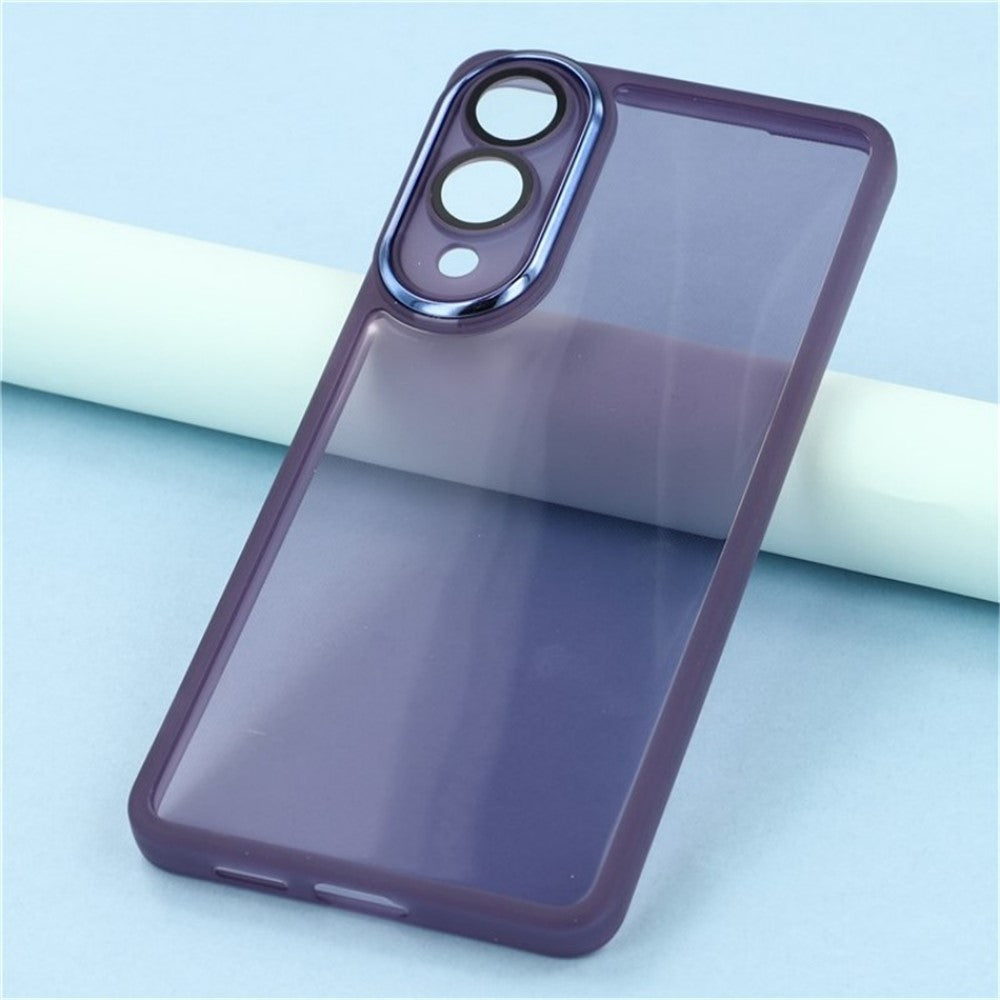 WANLONFENG For Samsung Galaxy S25 Edge TPU Case  DKSM Series Electroplated Frame Back Cover with Tempered Glass