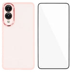 WANLONFENG For Samsung Galaxy S25 Edge TPU Case  DKSM Series Electroplated Frame Back Cover with Tempered Glass