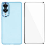 WANLONFENG For Samsung Galaxy S25 Edge TPU Case  DKSM Series Electroplated Frame Back Cover with Tempered Glass
