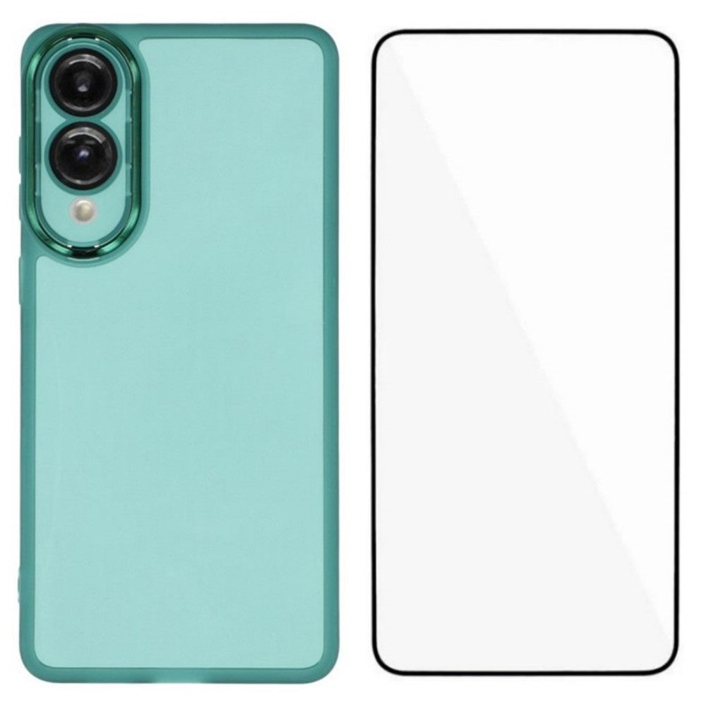 WANLONFENG For Samsung Galaxy S25 Edge TPU Case  DKSM Series Electroplated Frame Back Cover with Tempered Glass