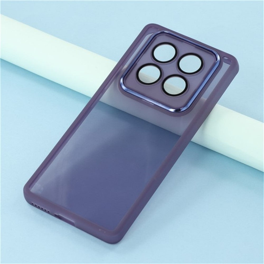 WANLONFENG For Xiaomi Redmi Note 14 Pro 4G TPU Case  DKSM Series Electroplated Frame Back Cover with Tempered Glass