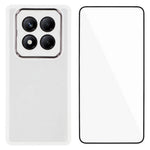 WANLONFENG For Xiaomi Redmi Note 14 Pro 4G TPU Case  DKSM Series Electroplated Frame Back Cover with Tempered Glass