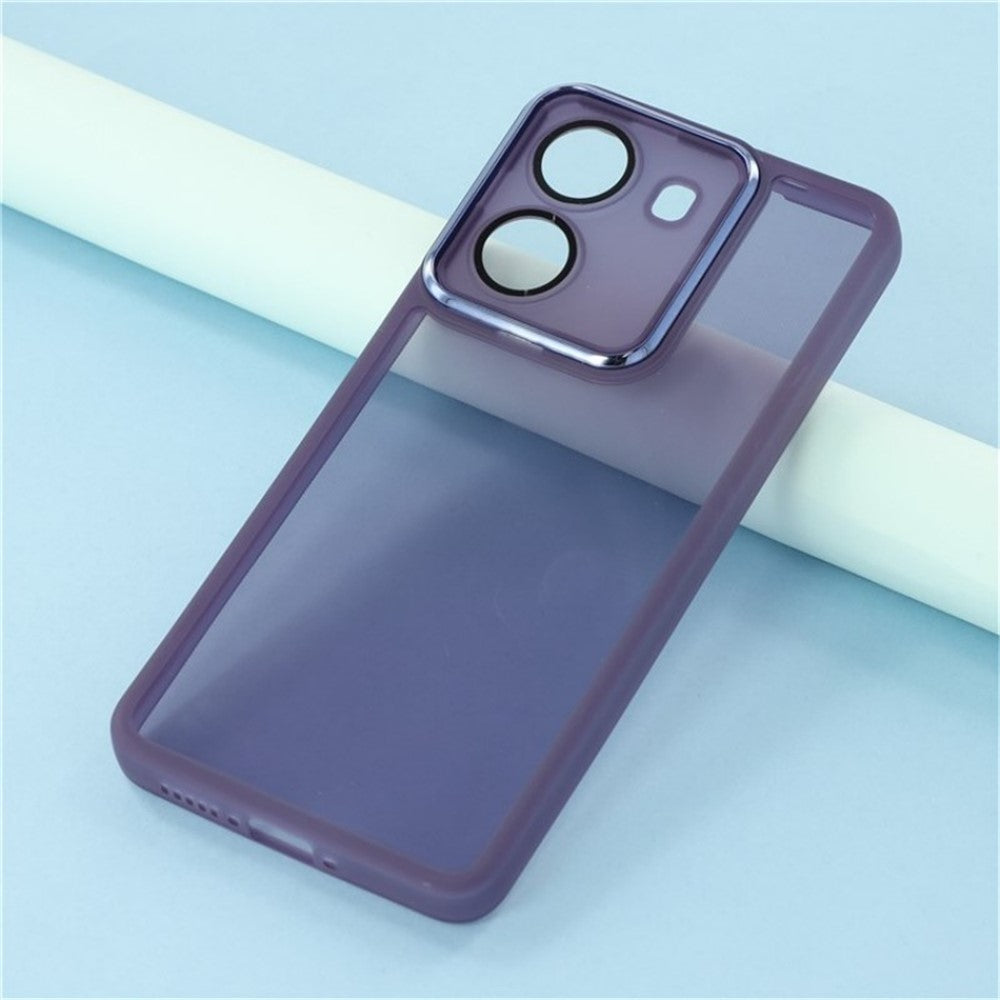 WANLONFENG For Xiaomi Poco X7 Pro 5G TPU Case  DKSM Series Electroplated Frame Back Cover with Tempered Glass