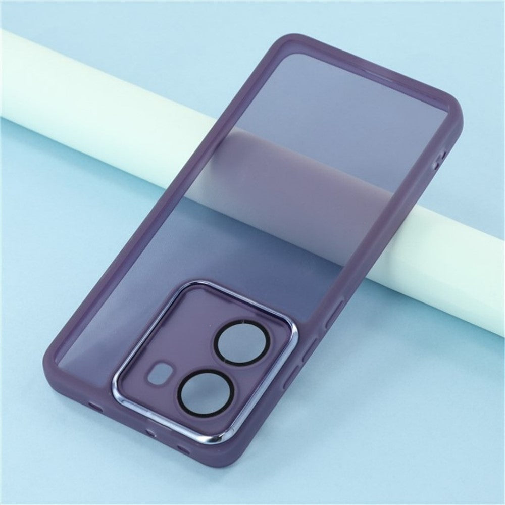WANLONFENG For Xiaomi Poco X7 Pro 5G TPU Case  DKSM Series Electroplated Frame Back Cover with Tempered Glass