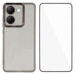 WANLONFENG For Xiaomi Poco X7 Pro 5G TPU Case  DKSM Series Electroplated Frame Back Cover with Tempered Glass