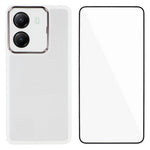 WANLONFENG For Xiaomi Poco X7 Pro 5G TPU Case  DKSM Series Electroplated Frame Back Cover with Tempered Glass