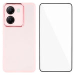 WANLONFENG For Xiaomi Poco X7 Pro 5G TPU Case  DKSM Series Electroplated Frame Back Cover with Tempered Glass