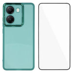 WANLONFENG For Xiaomi Poco X7 Pro 5G TPU Case  DKSM Series Electroplated Frame Back Cover with Tempered Glass