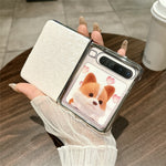 For Huawei Pura X Case Electroplated Frame PU Leather + PC Slim Shockproof Cover