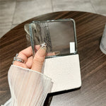 For Huawei Pura X Case Electroplated Frame PU Leather + PC Slim Shockproof Cover