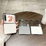 For Huawei Pura X Case Electroplated Frame PU Leather + PC Slim Shockproof Cover