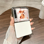 For Huawei Pura X Case Electroplated Frame PU Leather + PC Slim Shockproof Cover