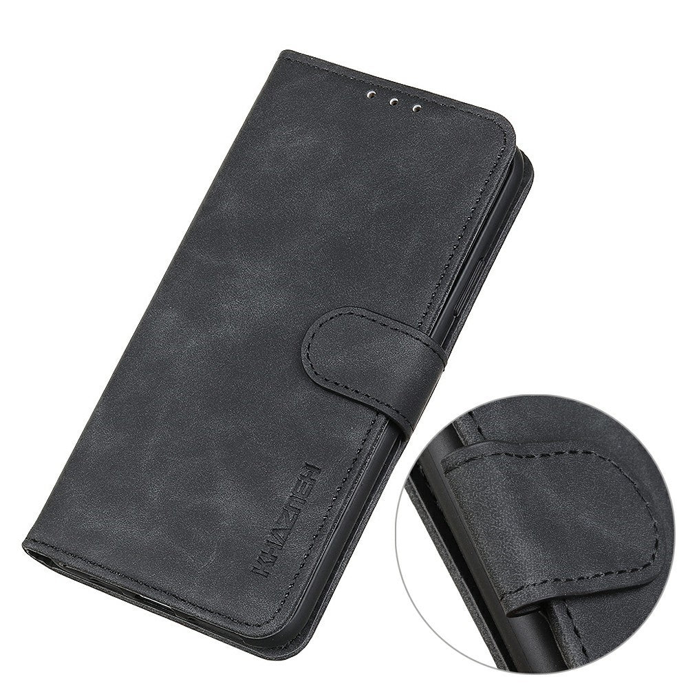 KHAZNEH For Xiaomi Redmi Note 14S 4G Case PU Leather Retro Texture Phone Cover