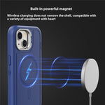 For iPhone 15 Magnetic Case Lens Kickstand 3 in 1 Detachable TPU + PC Phone Back Cover with Lanyard