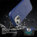 For iPhone 15 Magnetic Case Lens Kickstand 3 in 1 Detachable TPU + PC Phone Back Cover with Lanyard