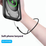 Til iPhone 15 Plus Magnetisk Etui med Linseholder og Kickstand 3-i-1 Aftageligt TPU + PC Telefonbagcover med Lanyard