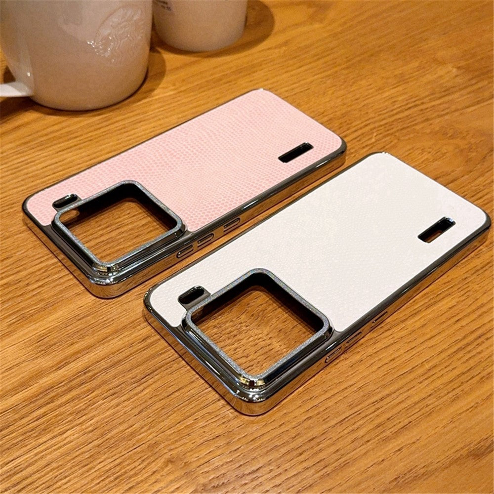 For Xiaomi 15 Pro Case Lizard Textured PU + PC Phone Back Cover Electroplating