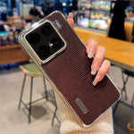 For Xiaomi 15 Pro Case Lizard Textured PU + PC Phone Back Cover Electroplating