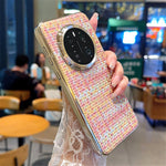 For Honor Magic7 Pro 5G Case Electroplating Silver Edge Woven Texture PU Leather + PC Phone Cover
