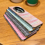 For Honor Magic7 Pro 5G Case Electroplating Silver Edge Woven Texture PU Leather + PC Phone Cover