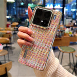 For Xiaomi 15 Pro Case Electroplating Silver Edge Woven Texture PU Leather + PC Phone Cover