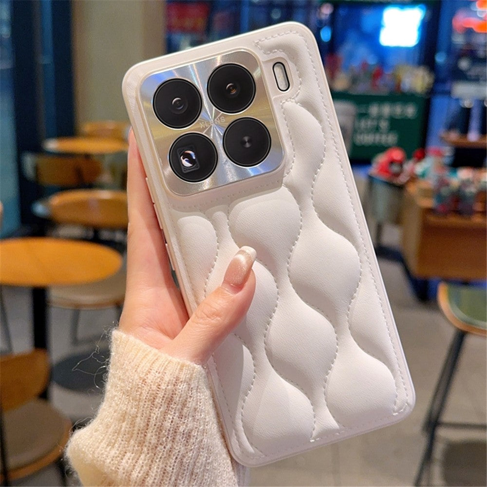 Xiaomi 15 Pro-skal Creative Chic Gourd Texture Läder + TPU mobilskal