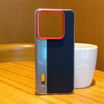 For Xiaomi 15 Pro Case Camera-Style Carbon Fiber Texture Leather + PC Phone Cover