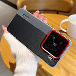 For Xiaomi 15 Pro Case Camera-Style Carbon Fiber Texture Leather + PC Phone Cover