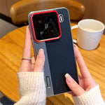 For Xiaomi 15 Pro Case Camera-Style Carbon Fiber Texture Leather + PC Phone Cover