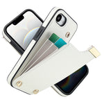 For iPhone 17th / 16th Case TPU + PU Leather Hardware Decor Phone Cover with Card Holder