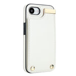 For iPhone 17th / 16th Case TPU + PU Leather Hardware Decor Phone Cover with Card Holder