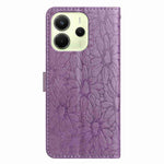 For Xiaomi Redmi Note 14 4G (164.84mm) Leather Case Daisy Imprint Wallet Stand Phone Protective Cover