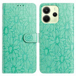 For Xiaomi Redmi Note 14 4G (164.84mm) Leather Case Daisy Imprint Wallet Stand Phone Protective Cover
